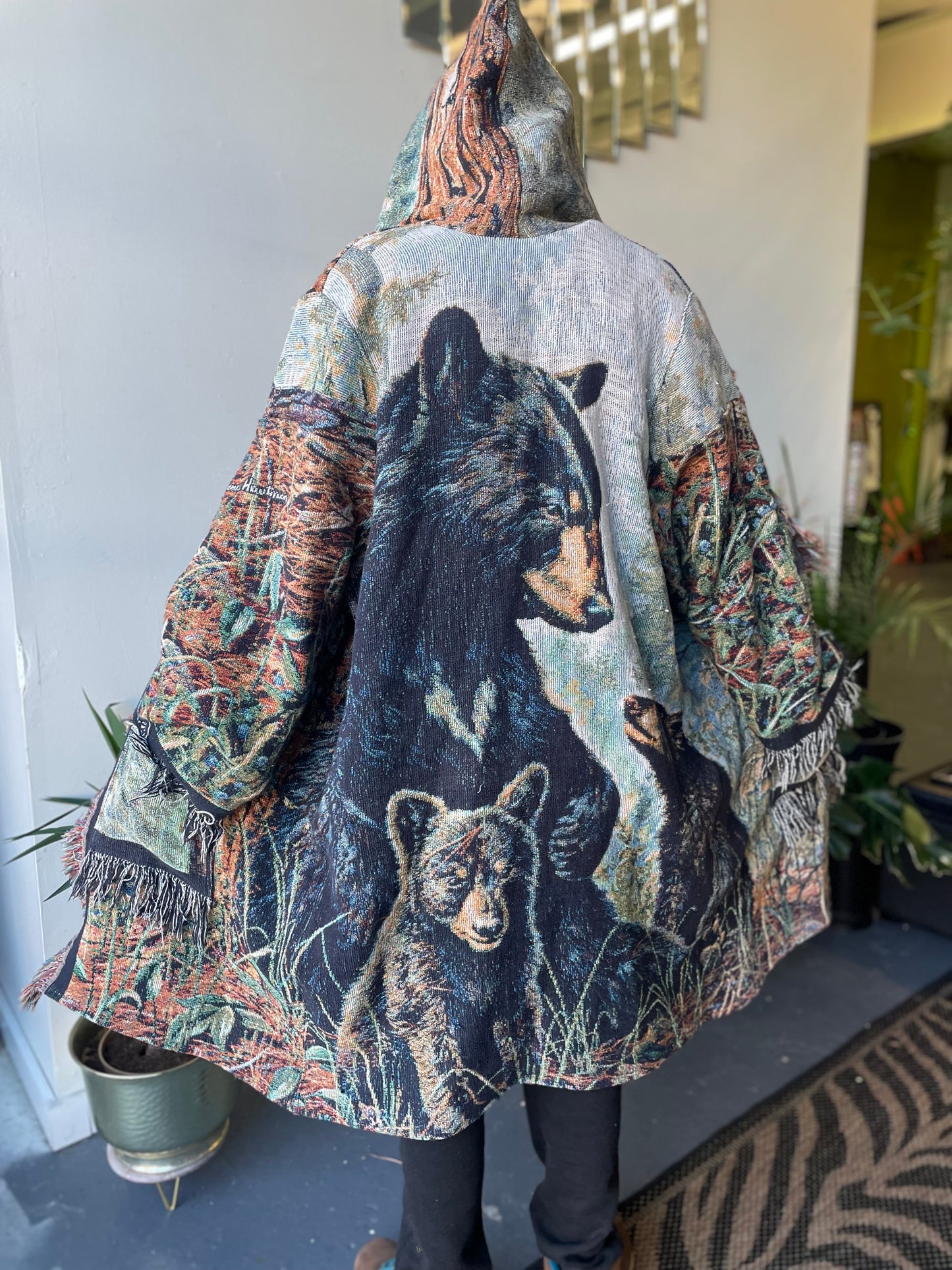 Bear Tapestry Coat 2x/3x