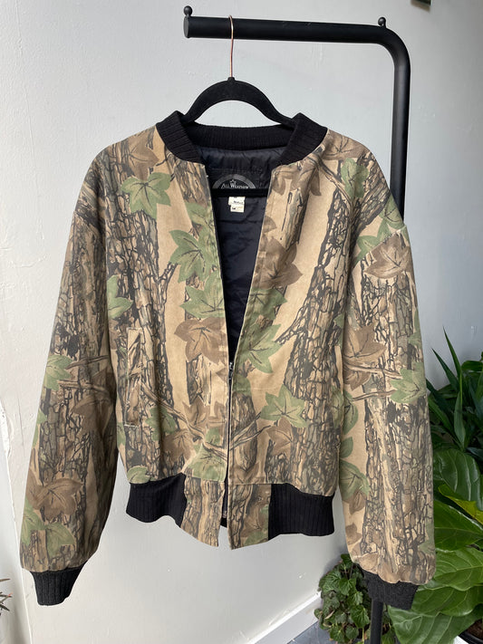 Vintage Camo Bomber Jacket Medium