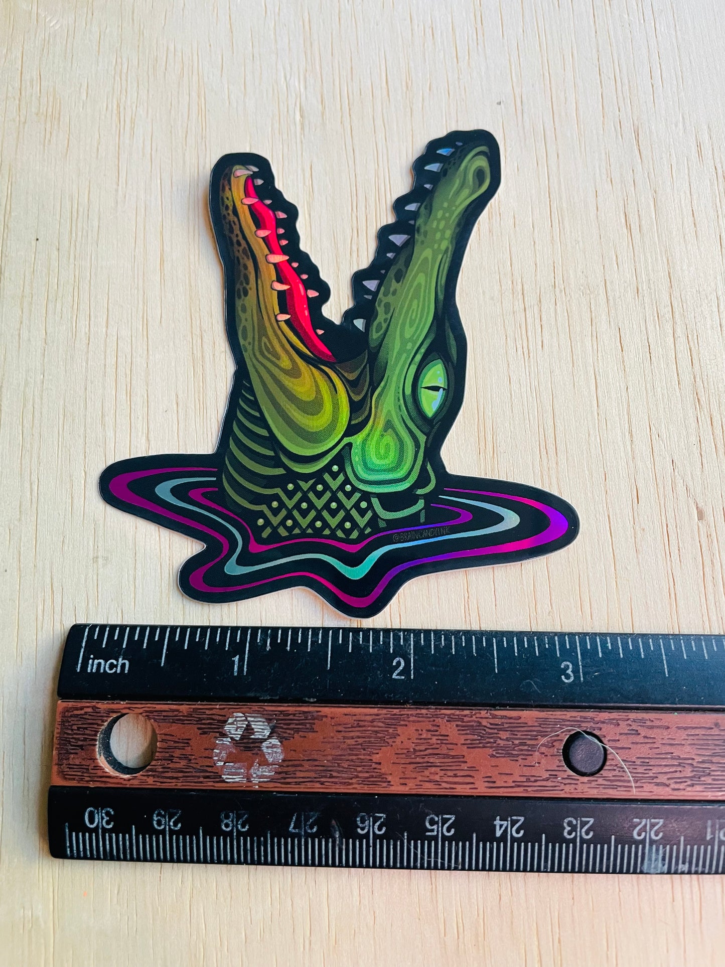 Holographic Alligator Sticker