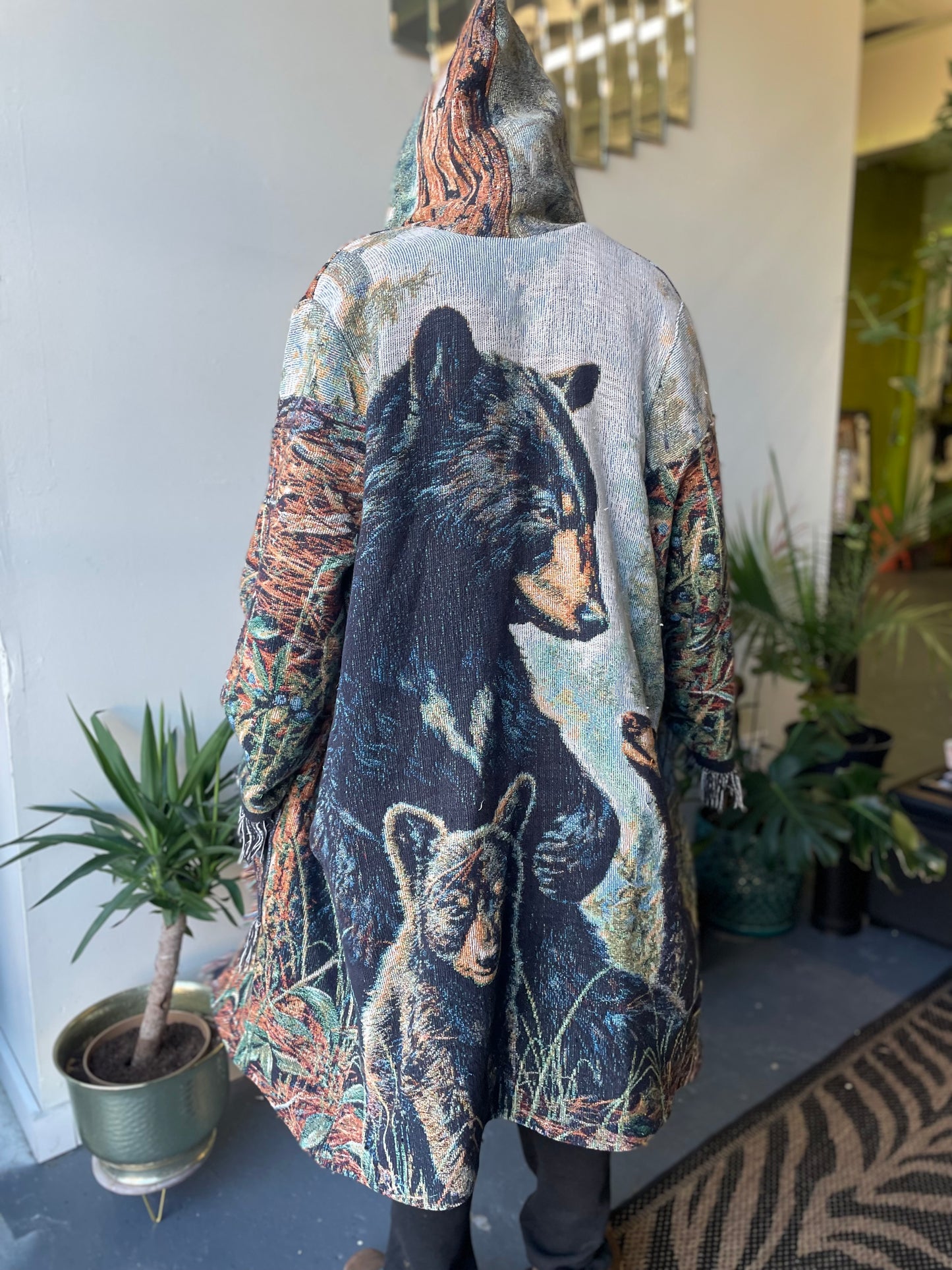 Bear Tapestry Coat 2x/3x